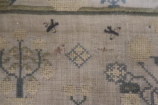 A Victorian sampler 34 x 34cm